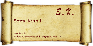 Sors Kitti névjegykártya